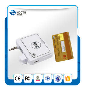 3.5mm Audio Jack Encrypted Mobile POS Magnetic Reader/ NFC Reader Supports Android/Ios for Payment--