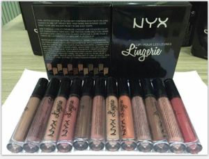 Nyx Newest Style 24 Color Matte Lipgloss Lip Lingerie Matte Nude Velvet Waterproof Lip Gloss